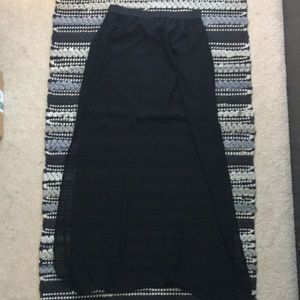 Long sheer maxi skirt
